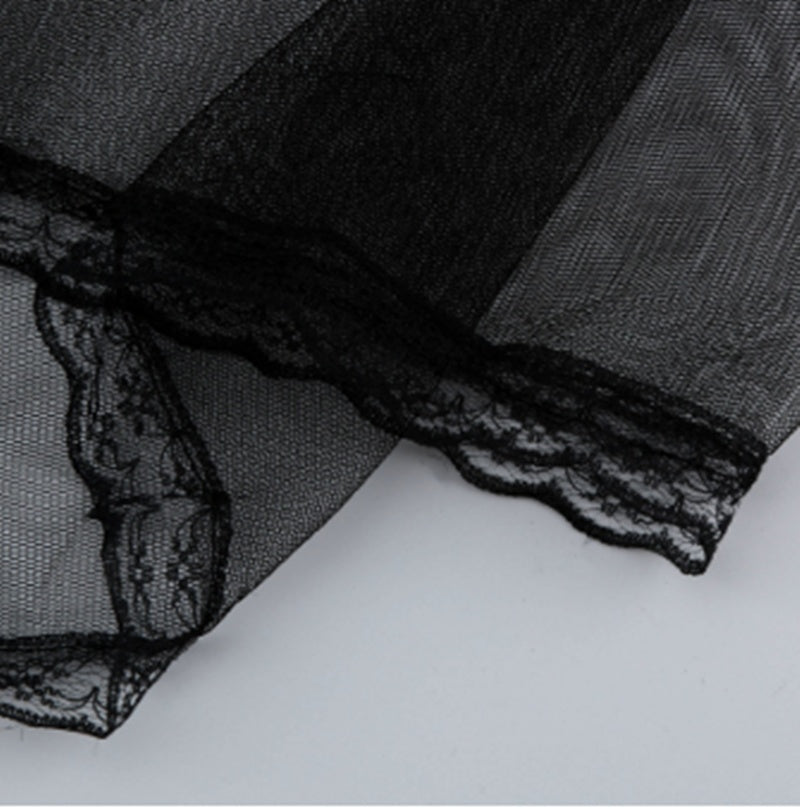 Sexy Lingerie Front Slit Nightdress – Seductive Lace & Sheer Design