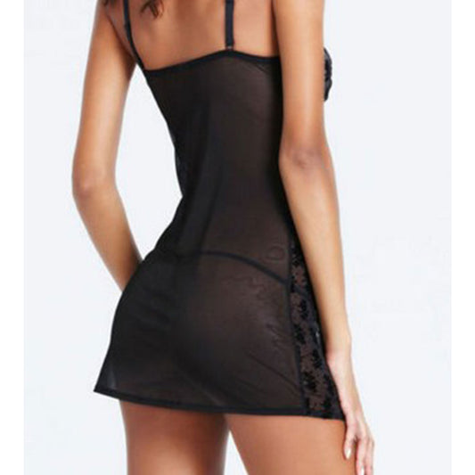 Rose Pattern Lace Temptation Lingerie Set