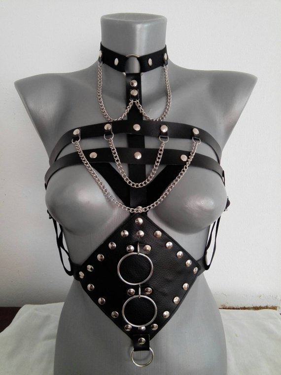 PU Leather Fetish Dress – Erotic Camisole Lingerie for Women