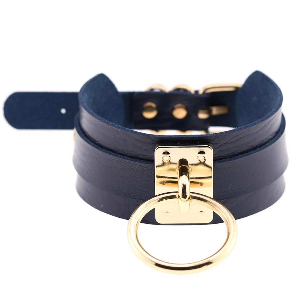 Round Metal BDSM Restraint Collar – Adjustable Bondage Neck Collar