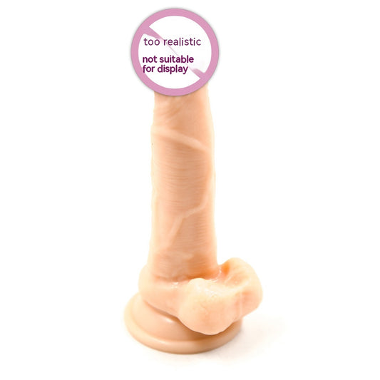 Flesh-Colored Vibrating Dildo with Love Eggs – Intimate Toy for Women