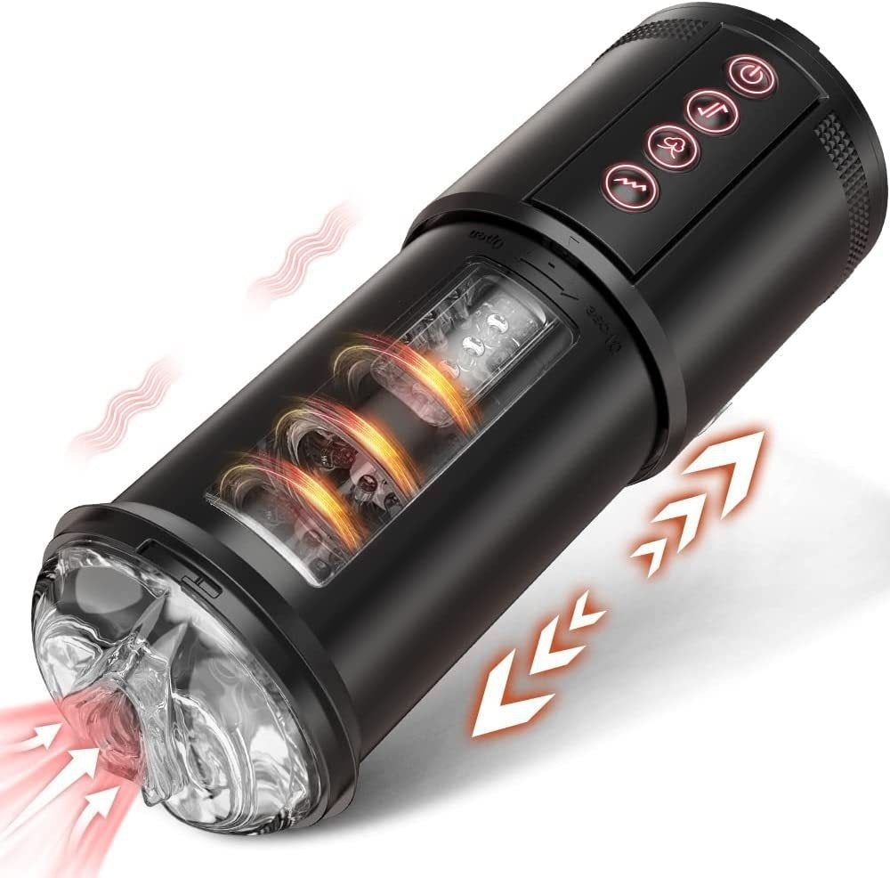 Male Toy Automatic Telescopic Cup – Hands-Free Smart Masturbation Cup with Vibration & Thrusting