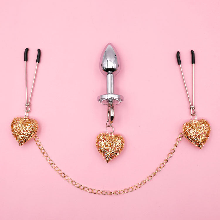 ove Chain Plug with Clamps & Bell – Sensual Toy for Women