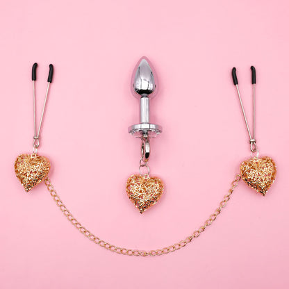 ove Chain Plug with Clamps & Bell – Sensual Toy for Women