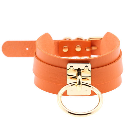Round Metal BDSM Restraint Collar – Adjustable Bondage Neck Collar