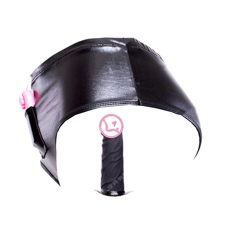 Vibrating Dildo Panties – Silicone & Leather Strap-On for Men & Women