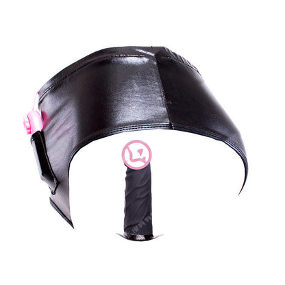 Vibrating Dildo Panties – Silicone & Leather Strap-On for Men & Women