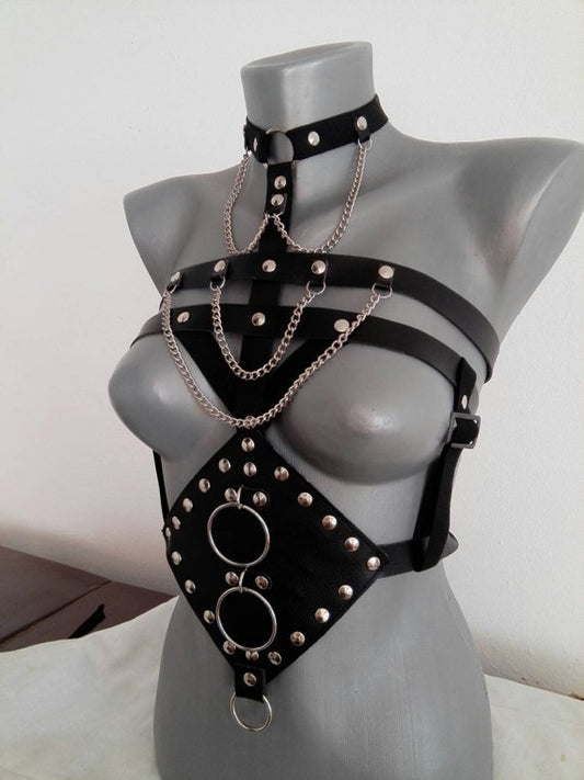 PU Leather Fetish Dress – Erotic Camisole Lingerie for Women
