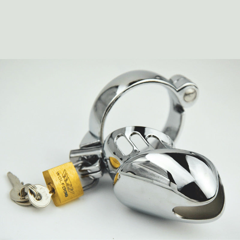 Metal Male Chastity Device Toy – Stainless Steel Chastity Cage with Lock