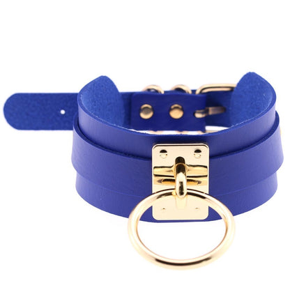 Round Metal BDSM Restraint Collar – Adjustable Bondage Neck Collar
