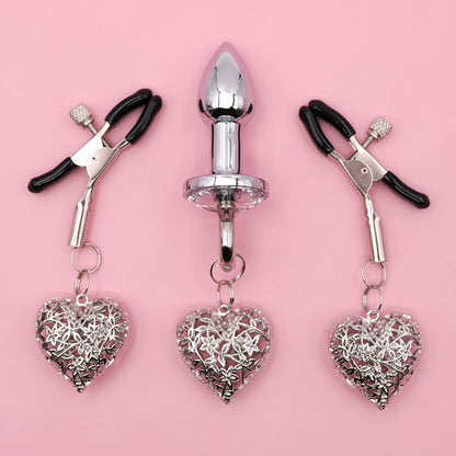 ove Chain Plug with Clamps & Bell – Sensual Toy for Women