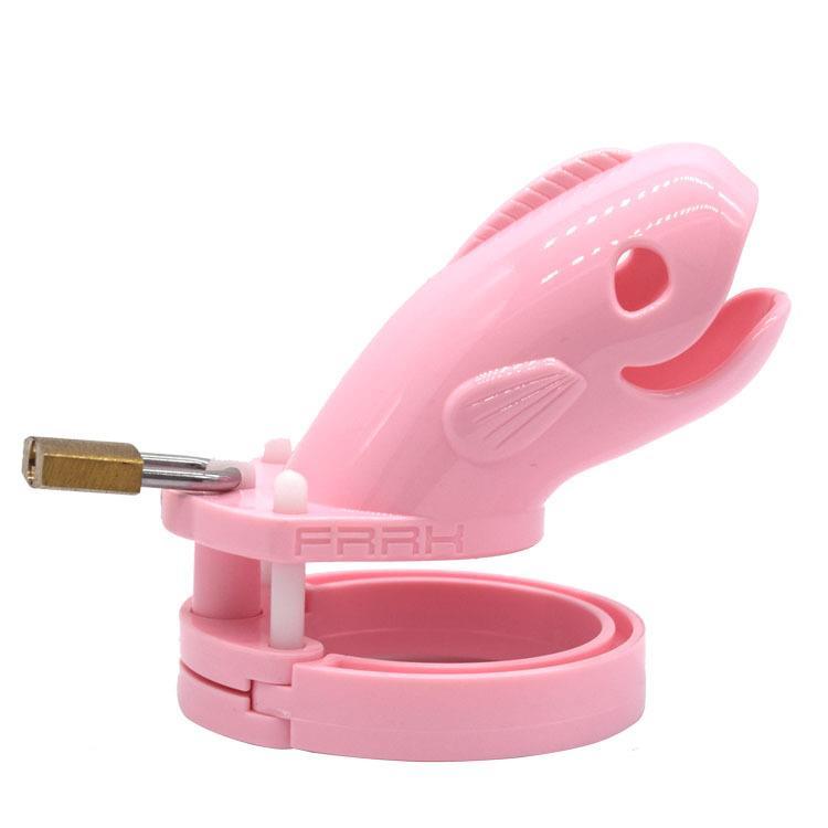 Male Plastic Chastity Lock Toy – Adjustable Chastity Cage with Secure Lock