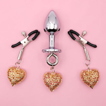 ove Chain Plug with Clamps & Bell – Sensual Toy for Women