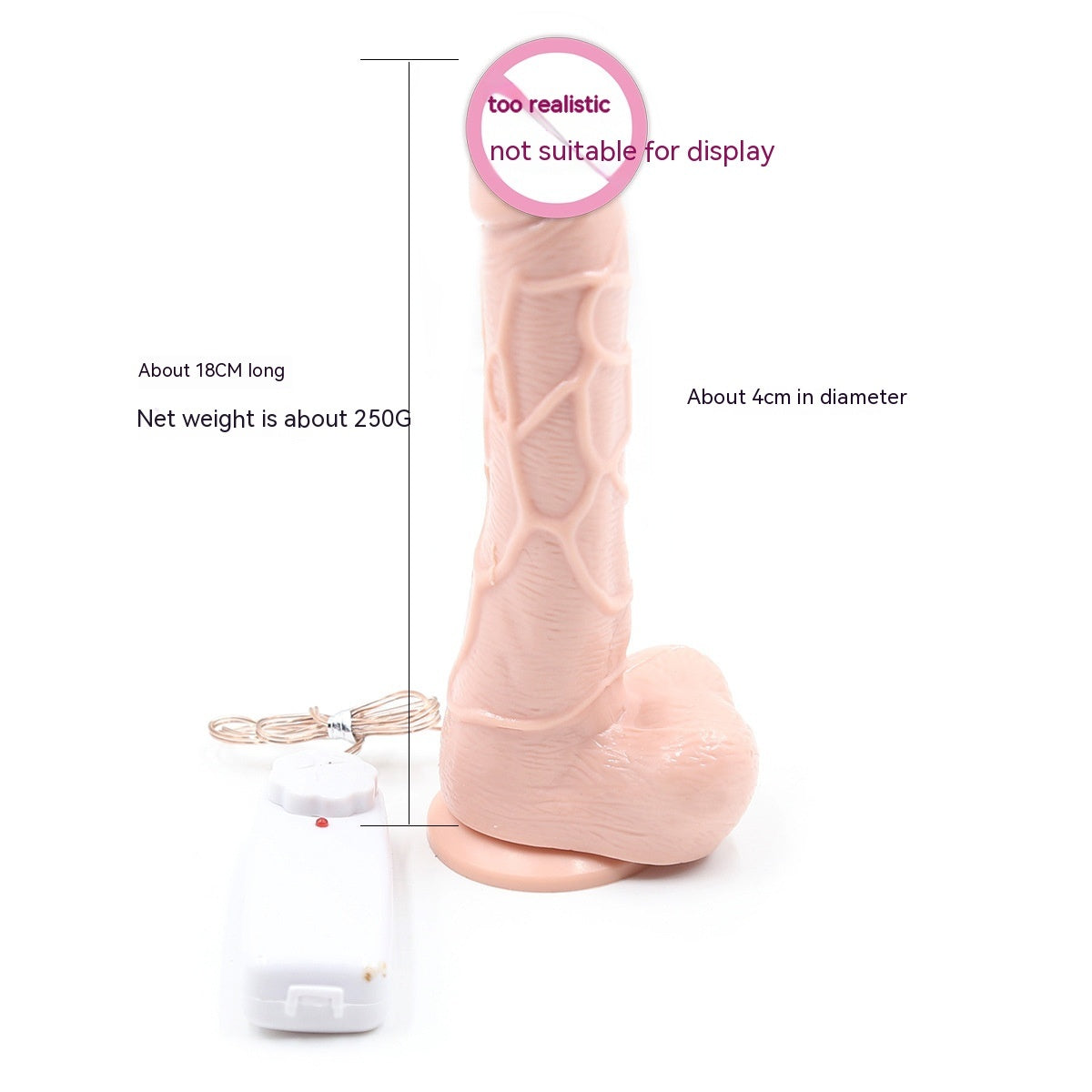 Flesh-Colored Vibrating Dildo with Love Eggs – Intimate Toy for Women