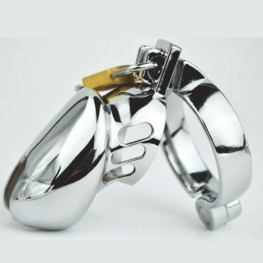Metal Male Chastity Device Toy – Stainless Steel Chastity Cage with Lock