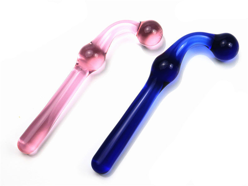 Unisex Crystal Glass Butt Plug — Elegant Anal Toy for Men & Women