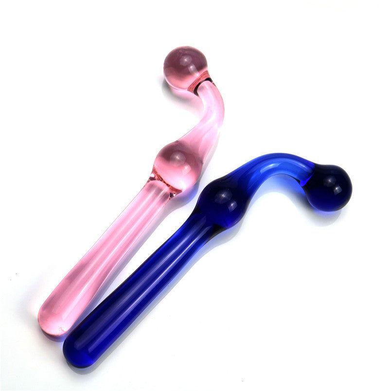 Unisex Crystal Glass Butt Plug — Elegant Anal Toy for Men & Women