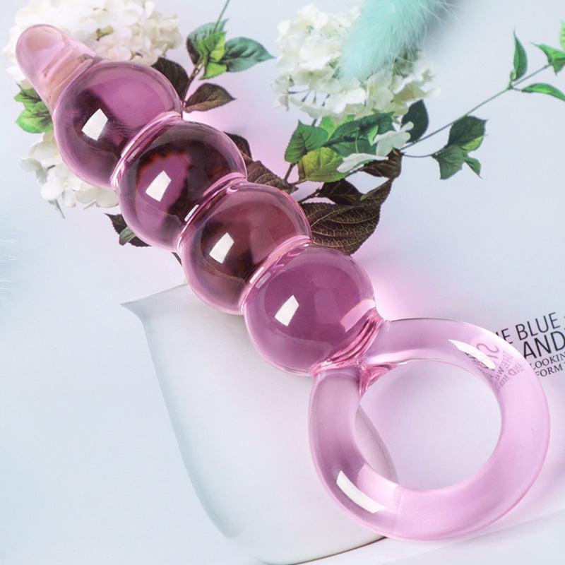 Cherry Pink Glass Dildo – Dual Use Magic Wand for Vaginal & Anal Play”