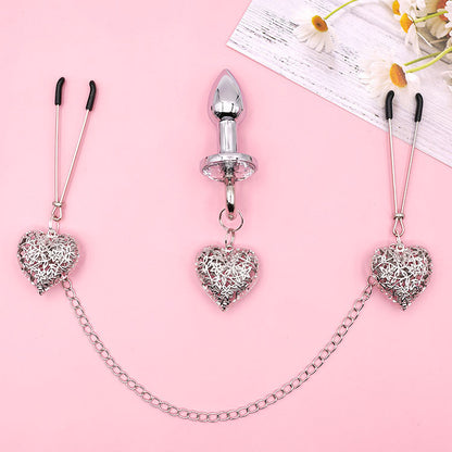 ove Chain Plug with Clamps & Bell – Sensual Toy for Women