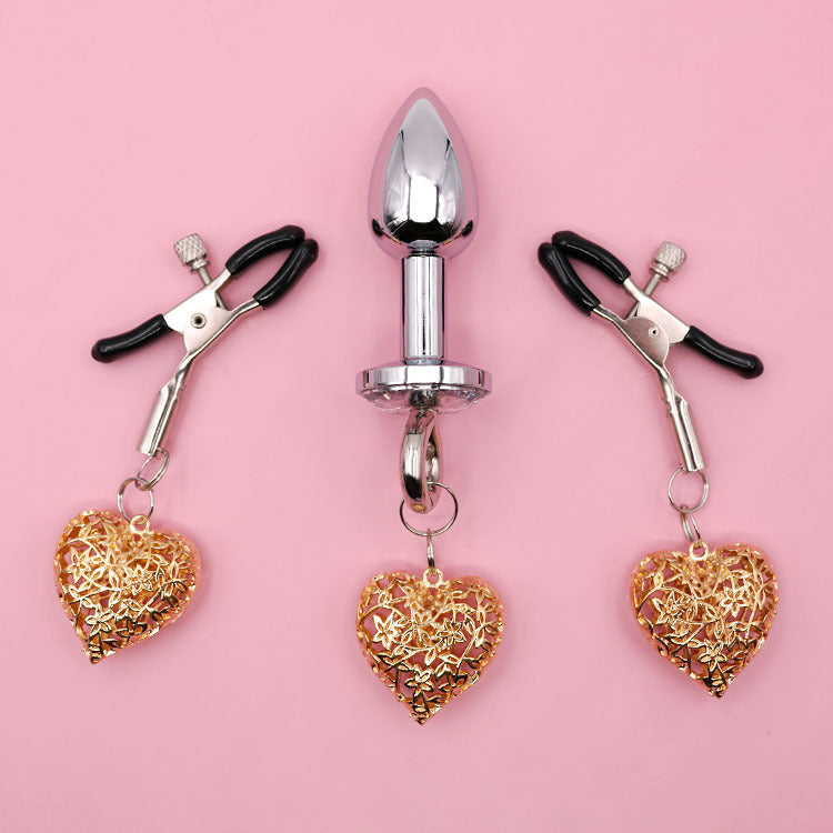 ove Chain Plug with Clamps & Bell – Sensual Toy for Women