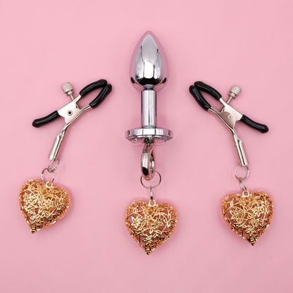ove Chain Plug with Clamps & Bell – Sensual Toy for Women