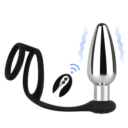 Remote Control Vibrating Metal Butt Plug – Unisex Pleasure Toy