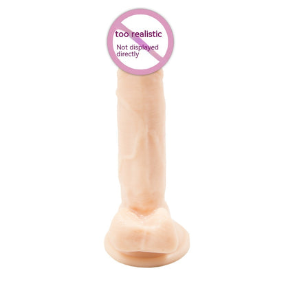 Flesh-Colored Vibrating Dildo with Love Eggs – Intimate Toy for Women