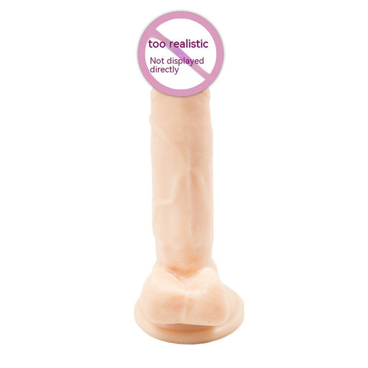 Flesh-Colored Vibrating Dildo with Love Eggs – Intimate Toy for Women