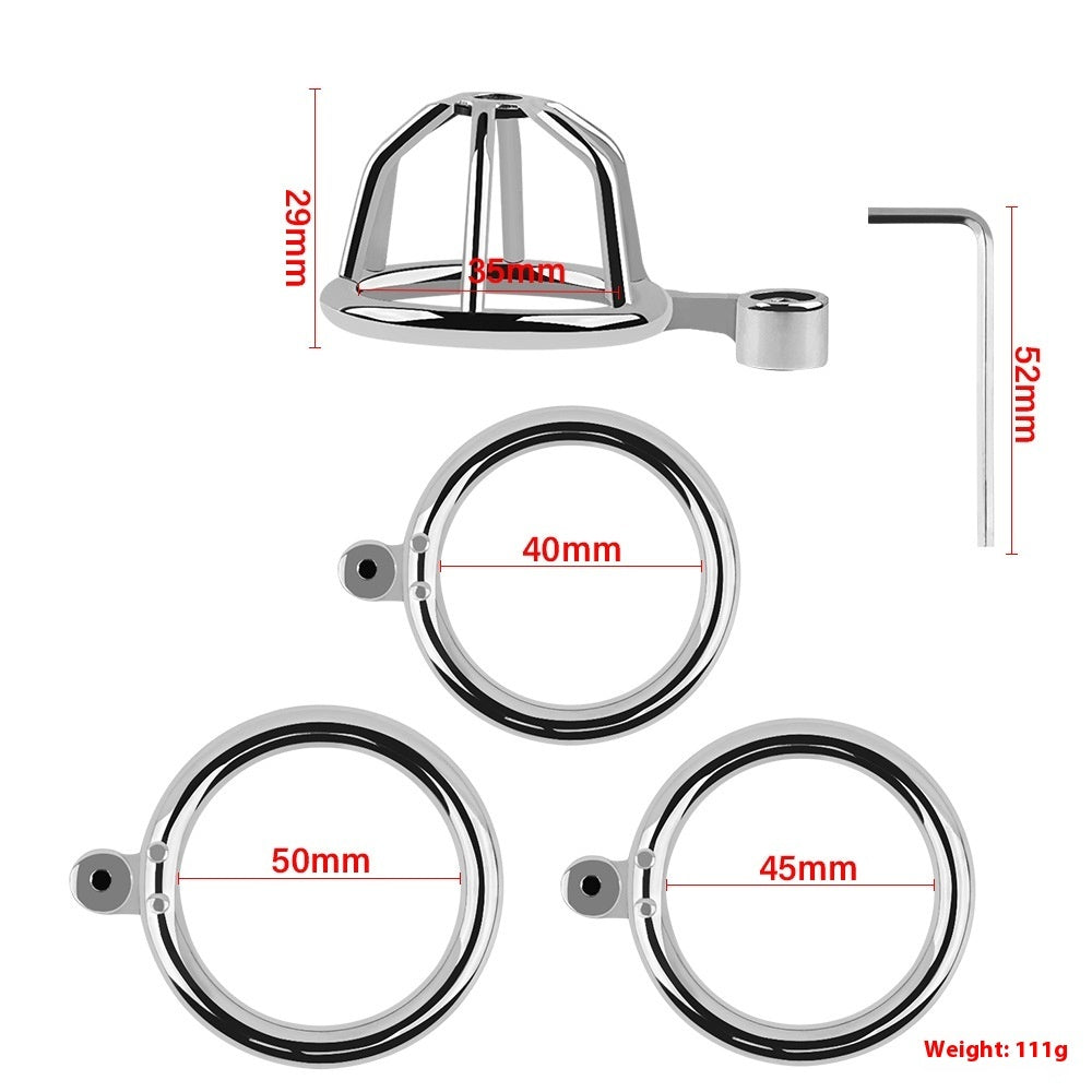 Men’s Stainless Steel Chastity Lock Ring – BDSM & Bondage Toy