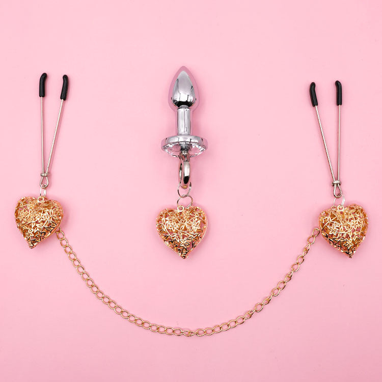 ove Chain Plug with Clamps & Bell – Sensual Toy for Women