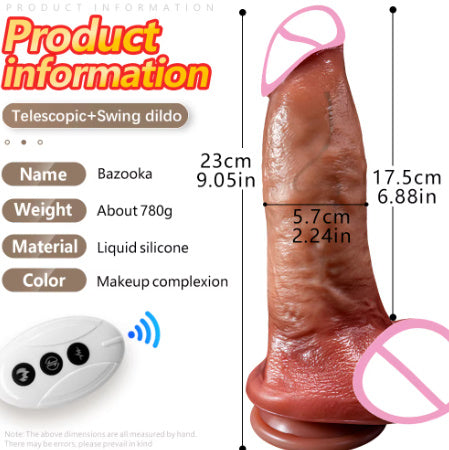 Thrusting Vibrating Dildo – Super Soft Liquid Silicone Toy