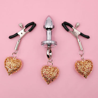 ove Chain Plug with Clamps & Bell – Sensual Toy for Women