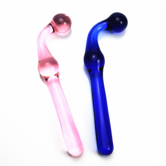 Unisex Crystal Glass Butt Plug — Elegant Anal Toy for Men & Women