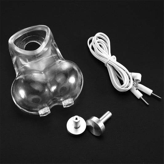 Male Electric Shock Scrotum Restraint Bag – Adjustable Electro Stimulation Bondage Toy