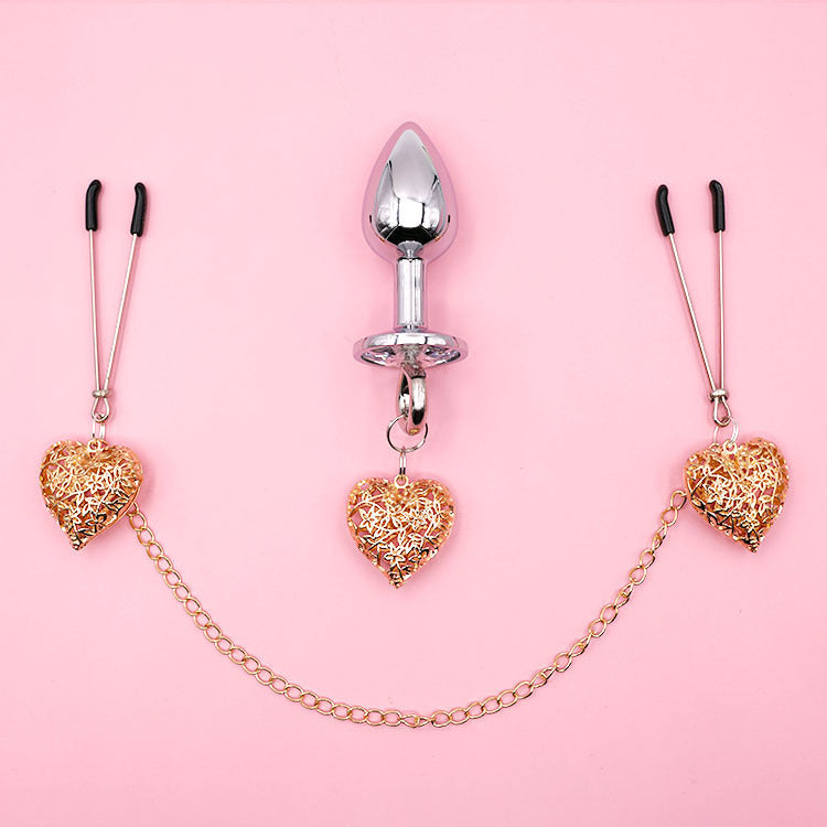 ove Chain Plug with Clamps & Bell – Sensual Toy for Women