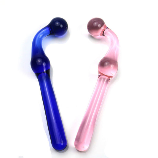 Unisex Crystal Glass Butt Plug — Elegant Anal Toy for Men & Women