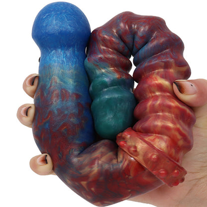 Double Head Dildo with Fishbone Texture – Colorful Butt Plug for Women