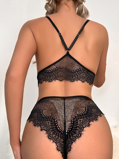 Sexy Black Lingerie Set – Summer Lace Underwear for Women